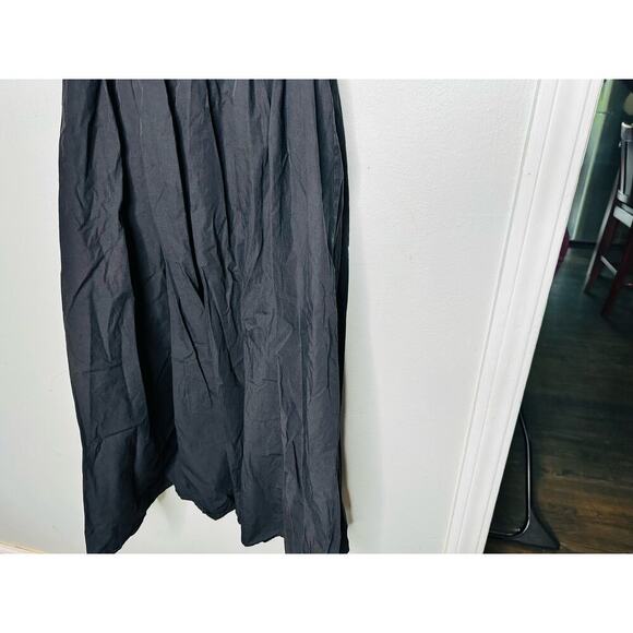 SAU LEE Black Poplin 100% Cotton Brielle Smocked Ruched Dress size US 6 - Picture 10 of 16